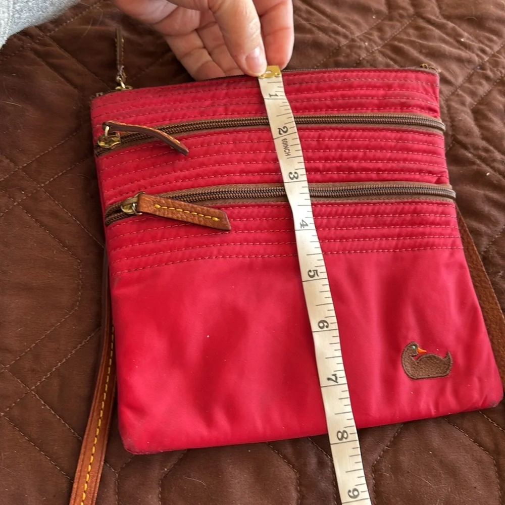 Vintage Dooney and Bourke red crossbody.
